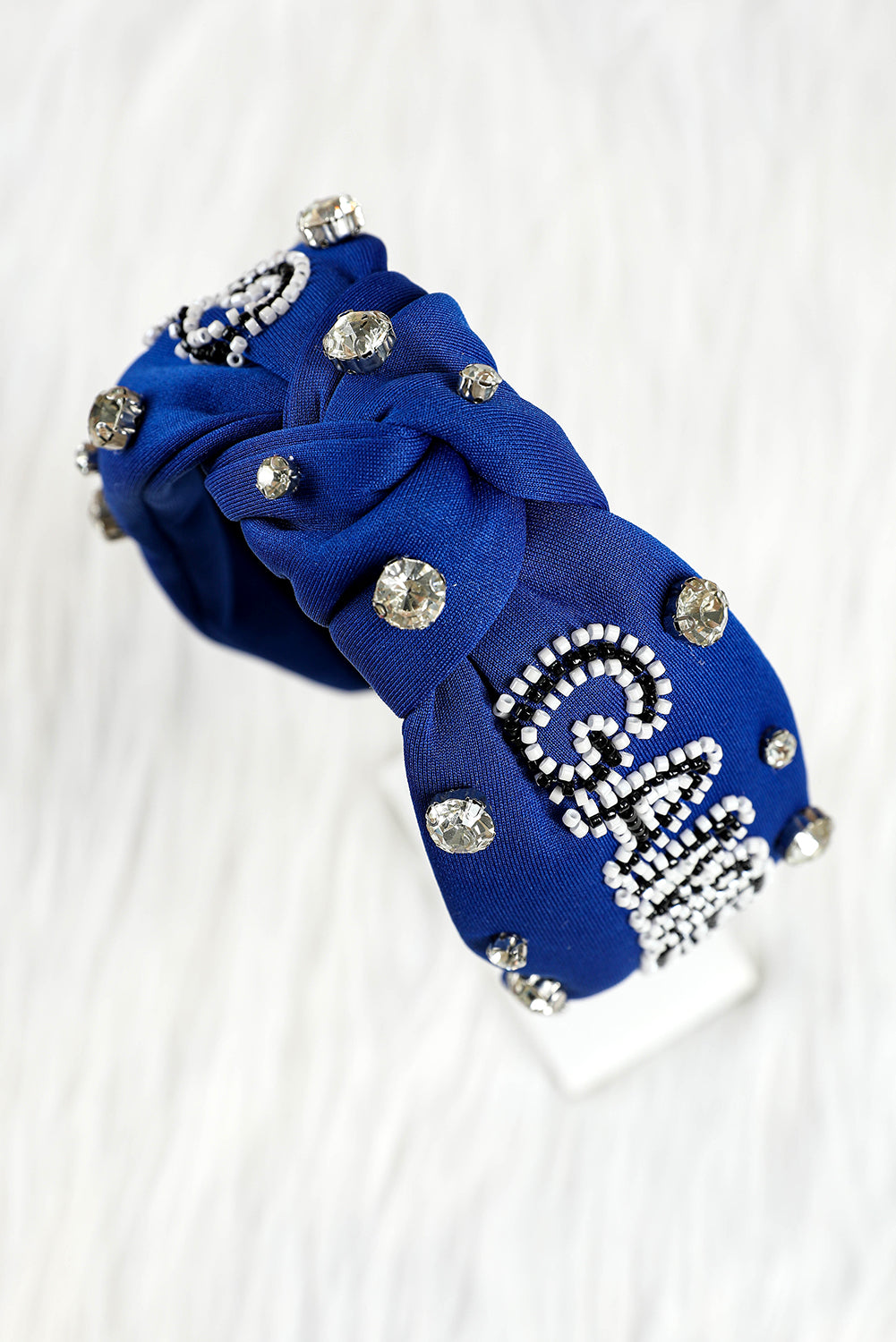 Rose Red Rhinestone GAMEDAY Pattern Headband