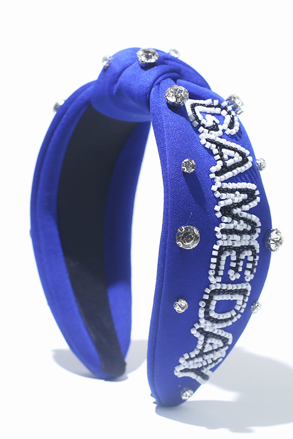 Rose Red Rhinestone GAMEDAY Pattern Headband