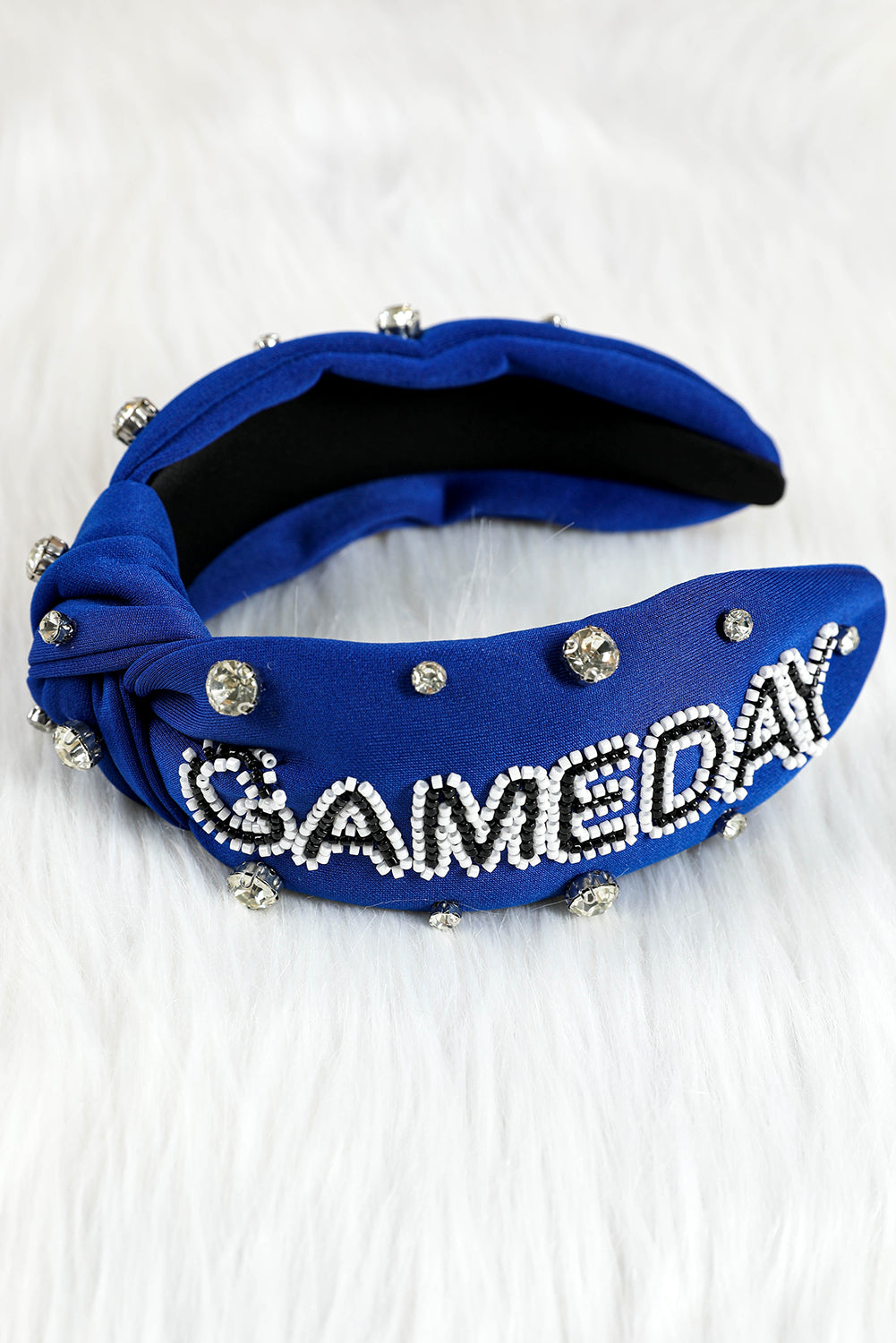 Rose Red Rhinestone GAMEDAY Pattern Headband